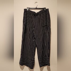 Striped Black and White Pants